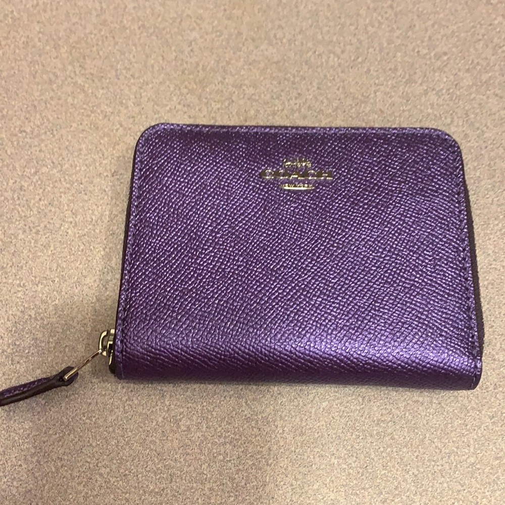 Coach small zip wallet